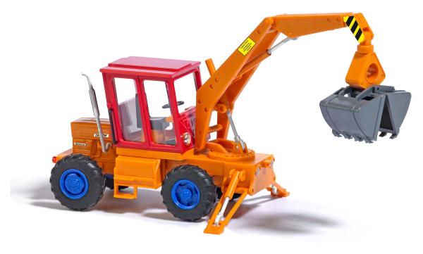 Mobilbagger TIH 445 orange Schaufel